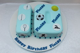 sport themed birthday cake